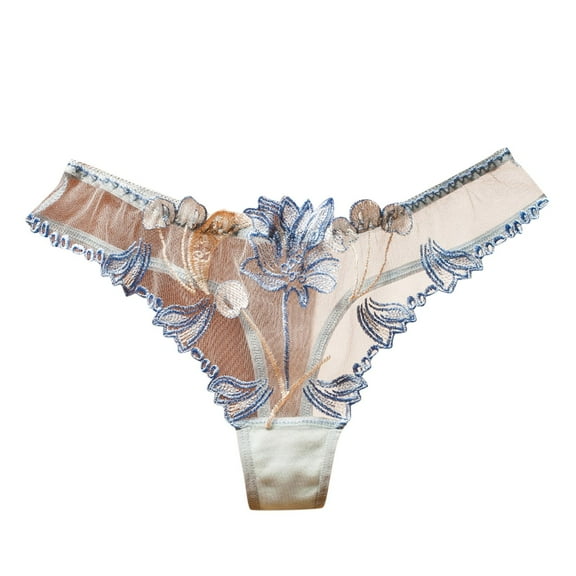 yunLCZ Womenâs Seamless Hipster Underwear Women Mesh Full Transparent Embroidery Panties Wasit Hipster Brief Panties for Ladies