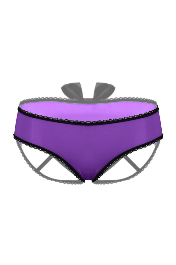 yunLCZ Women’s Seamless Hipster Underwear Women Panties Open Panties Low Waist Bow Panties Cutout Briefs Wasit Hipster Brief Panties for Ladies