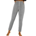 thumbnail image 1 of yunLCZ Women's Straight Leg Pants High Wa Ladies Casual Shining High Waist Slimming Casual Versatile Pants, 1 of 4