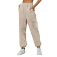 thumbnail image 1 of yunLCZ Women's Straight Leg Pants High Wa Women's Thin High Waisted Loose Sweatpants Comfortable High Waisted Pants With Pockets Casual Sweatpants, 1 of 4