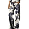 thumbnail image 1 of yunLCZ Women's Wide Leg Pants Women's Flare Wide Leg High Waisted Casual Vintage Floral Print Pants Casual Colorful Trouser Office Slacks, 1 of 4