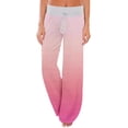 thumbnail image 1 of yunLCZ Womens Dress Pants Women's Comfy Casual Pajama Pants Floral Print Drawstring Palazzo Pants Wide Leg Office Slacks, 1 of 3