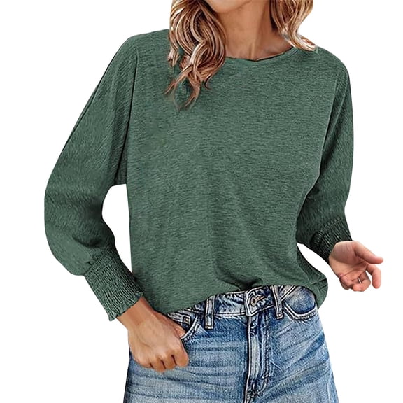yunLCZ Womens Long Sleeve Shirts Long Sleeve Tops For Women 2025 Spring Fashion T Shirts For Women Crewneck Casual Loose Shirts Basic Tee Spring Summer Outfits 4232