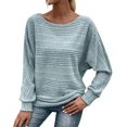 thumbnail image 1 of yunLCZ Womens Long Sleeve Shirts Women's Sweaters Off The Shoulder 2024 Fall Batwing Casual Loose Fashion Sweater Pullovers Womens Long Sleeve Shirts, 1 of 4