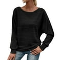 thumbnail image 1 of yunLCZ Womens Long Sleeve Shirts Women's Sweaters Off The Shoulder 2024 Fall Batwing Casual Loose Fashion Sweater Pullovers Womens Long Sleeve Shirts, 1 of 4