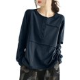 thumbnail image 1 of yunLCZ Womens Long Sleeve Shirts Womens Fall Tops Long Sleeve Fall Tops For Women 2025 V Neck T Shirt Womens Long Sleeve Shirts, 1 of 4
