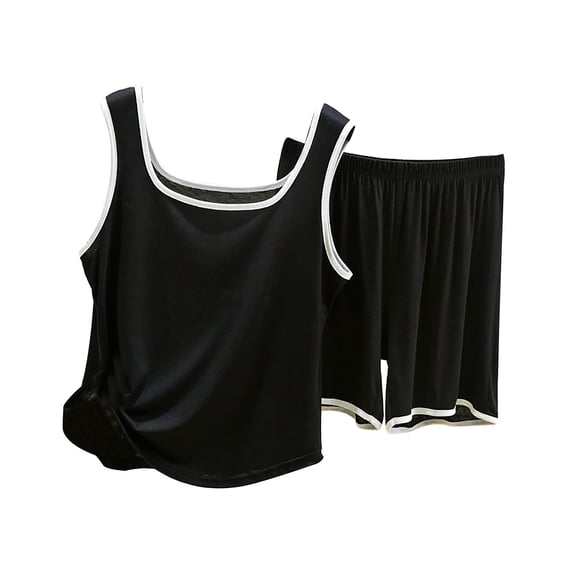 yunLCZ Womens Nightgowns Pajamas Sets For Women Loungewear Casual Tank Top With Shorts Sleepwear Set 2 Nightdress for women