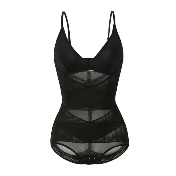 yunLCZ Womens Waist Trainer Corset Body Shaper For Women Shapewear Compression Tanks Tops V Neck Camisoles With Built In Bra