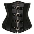 thumbnail image 1 of yunLCZ Womens Waist Trainer Corset Gothic Stempunk Underbust Corset Steel Boned Corsets And Bustiers Zipper Front Lingerie Top, 1 of 4