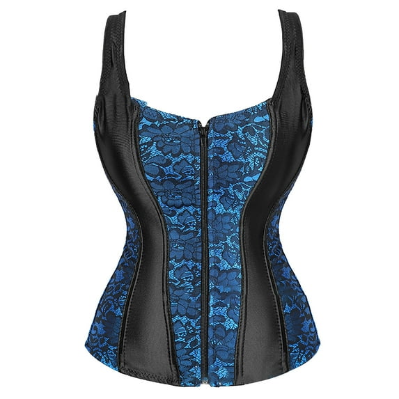 yunLCZ Womens Waist Trainer Corset Womens Satin Bustier Corsets Top Strapless Boned Waist Cincher Overbust Bustiers Plus Size Corsets