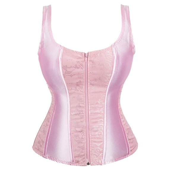 yunLCZ Womens Waist Trainer Corset Womens Satin Bustier Corsets Top Strapless Boned Waist Cincher Overbust Bustiers Plus Size Corsets