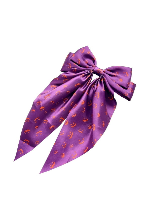 yunLXY Halloween Headband Under $5 Halloween Hair Bows Clips Cute Pumpkin Hair Clips Ribbon Bow Hair Barrettes Large Bowknot Witch Clips for Women Girls Halloween Party Head Piece Hair Hoop One Size