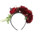 thumbnail image 1 of yunLXY Halloween Headband Accessories Under $5 Halloween Hair Hoop Rose Headband Handmade Flower Headdress Floral Headbands Cosplay Hair Halloween & Christmas Costumes One Size, 1 of 2