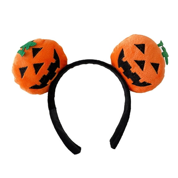 yunLXY Halloween Headband Accessories Under $5 Pumpkin Doll Headband Halloween Headband Cute Holiday Dress Up Props Headband Funny Hair Clip Hair Headpiece for Women One Size
