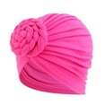 thumbnail image 1 of yunLXY Hijab Cap for Women Hot Pink Muslim hat Women Turban Hat Cancer Chemo Cap Hair Bonnet Head Scarf Wrap Cover One Size 1PC, 1 of 2