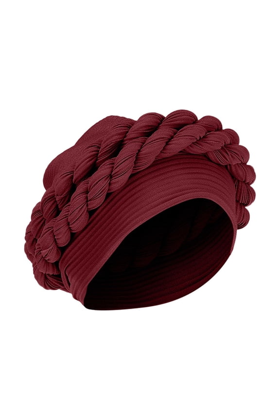 yunLXY Hijab Cap for Women Wine Muslim hat Women Turban Hat Cancer Chemo Cap Hair Bonnet Head Scarf Wrap Cover One Size 1PC