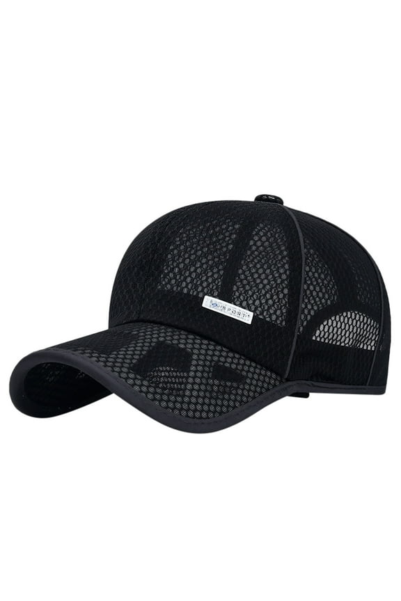 yunLXY Hat Black Unisex Classic Low Profile Mesh Baseball Cap Soft Unconstructeddjustable Size Dad Hat One Size