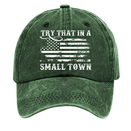 yunLXY Hat Green Hillbilly 2024 Flag Hat 2024 Baseball Cap Patriotic Election Hat One Size