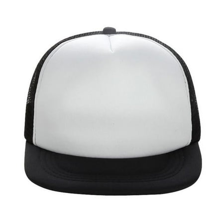 yunLXY Hat White Unisex Mesh Baseball Cap Hat Blank Visor Hatdjustable One Size