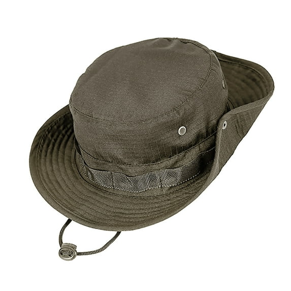 yunLXY Summer Caps Army Green Muslim hat Men's Outdoor Hiking Sun Protection Cycling Travel Sun Hat One Size 1PC