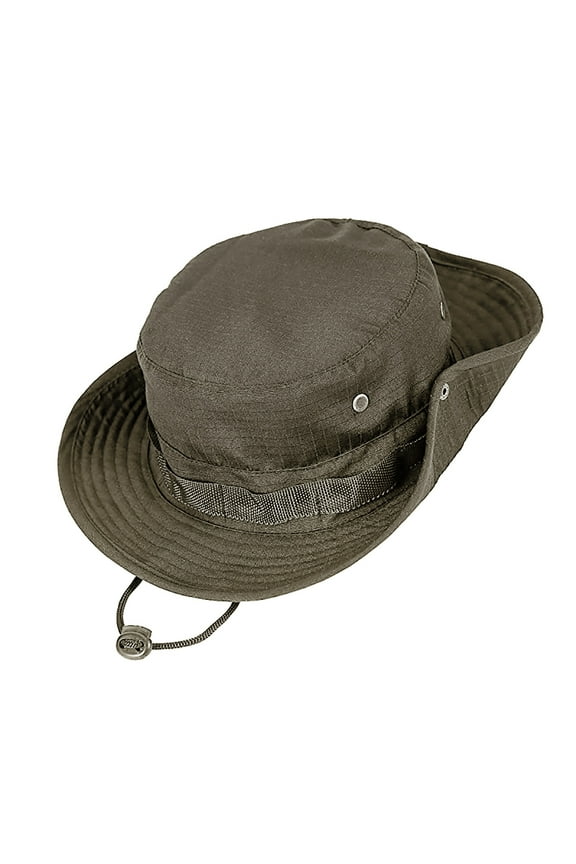 Summer Caps Army Green Muslim hat Men's Outdoor Hiking Sun Protection Cycling Travel Sun Hat One Size 1PC