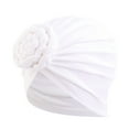 thumbnail image 1 of yunLXY Turban Hats for Women White hat Women Turban Hat Cancer Chemo Cap Hair Bonnet Head Scarf Wrap Cover One Size 1PC, 1 of 2