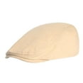 thumbnail image 1 of yunLXY Under $5 Beige Fashion 1 Pack Newsboy Cap for Men Adjustable Hats Blend Flat Cap Ivy Cabbie Driving Hat, 1 of 5