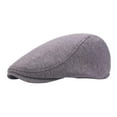 thumbnail image 1 of yunLXY Under $5 Dark Gray Men's Cotton Flat Ivy Gatsby Newsboy Driving Hat Cap Soft Fit Cabbie Hat Fashion Men's Classic Newsboy, 1 of 5