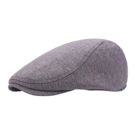 yunLXY Under $5 Dark Gray Men's Cotton Flat Ivy Gatsby Newsboy Driving Hat Cap Soft Fit Cabbie Hat Fashion Men's Classic Newsboy