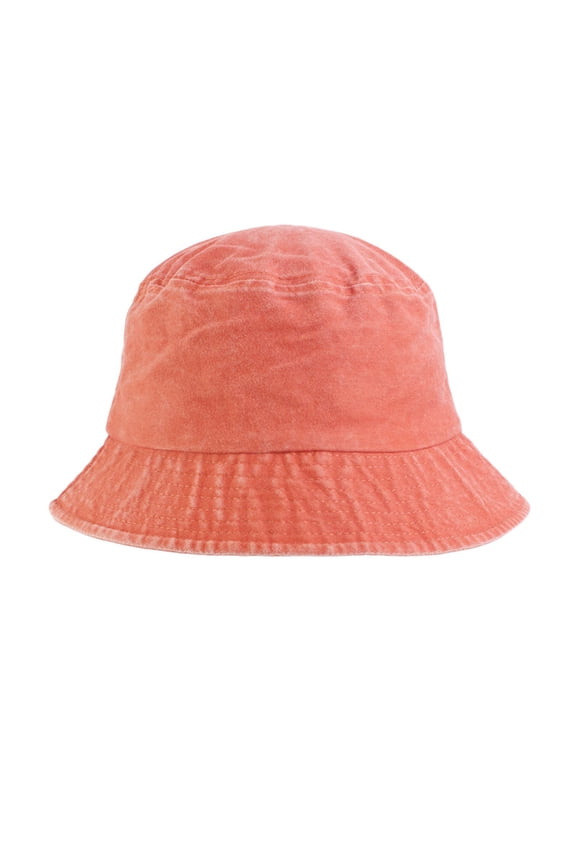 Under $5 Orange Unisex Athletic Bucket Hat Solid Colors Sun Hat with UV Protection for Outdoor Sports Packable Summer Hats
