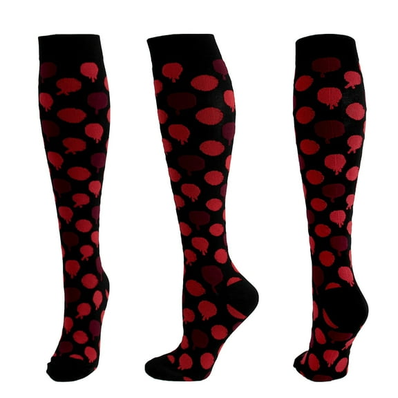 yunLXY Under $5 Red Halloween Knee High Socks for Men Women Spooky Gifts Patterned Calf Length Socks for Halloween Adult L