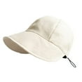 thumbnail image 1 of yunLXY Under $5 White Sun Hats for Women with Ponytail Hole Wide Brim Beach Bucket Hat UPF 50+ Fishing Hiking Outdoor Hats, 1 of 2