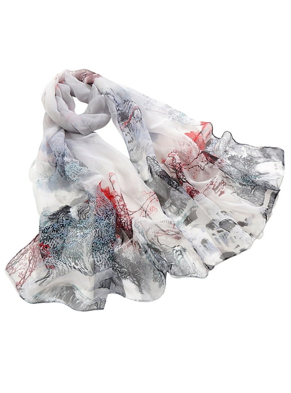 yunLXY Under $5 Womens Large Mulberry Silk Scarf Long Satin Scarf Fashion Lightweight Wraps One Size