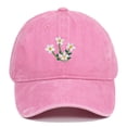 thumbnail image 1 of Special Sale yuqude Baseball Caps Under $5 Hand Embroidered Flower Design Baseball Cap Unisex Adjustable Low Profile Outdoor Hat Pink One Size, 1 of 5