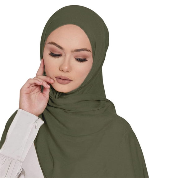yuqude Chiffon Hijab Women Chiffon Hijab Lightweight Long Head Scarf Breathable Muslim Shawl Wrap JN,One Size
