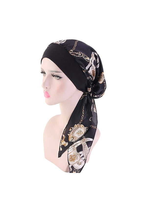 Everyday Modest Wear Women's Stylish Print Hijab Turban Lightweight Breathable Daily Headwear Multicolor,One Size