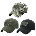 thumbnail image 1 of yuqude Green Low-Profile Adjustable Snap Back Camouflage Baseball Cap Adjustable Vintage Washed Cotton Low Profile Dad Hat One Size, 1 of 2