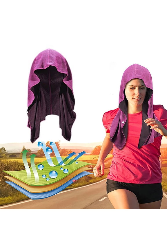 Hair Turban Portable Microfiber Thick Sports Towel High Absorption Instant Dry Cloth for Outdoor Workout Yoga Hot Pink,One Size