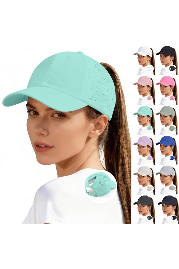 Mint Green Unisex Vintage Washed Unstructured Baseball Cap Adjustable Lightweight Curved Brim One Size