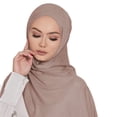 thumbnail image 1 of Special Sale yuqude Muslim Head Scarf Modest Muslim Chiffon Shawl Long Lightweight Headscarf Breathable Neck Wrap Coffee,One Size, 1 of 3