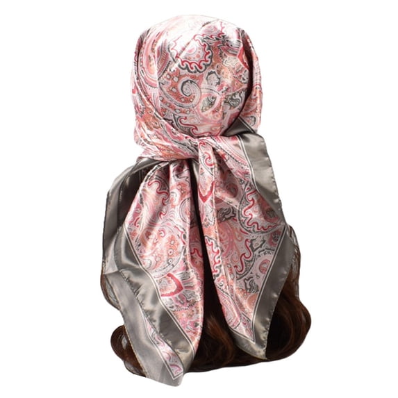 yuqude Muslim Head Scarf Trendy Temperament Shawl Lightweight Long Scarf Outdoor Indoor Decoration Grey,One Size