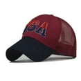 thumbnail image 1 of yuqude Patriotic Baseball Cap Women’s Stylish Sun Visor Baseball Cap, Lightweight Adjustable Hat for Summer Beach & Travel Wine,One Size, 1 of 3