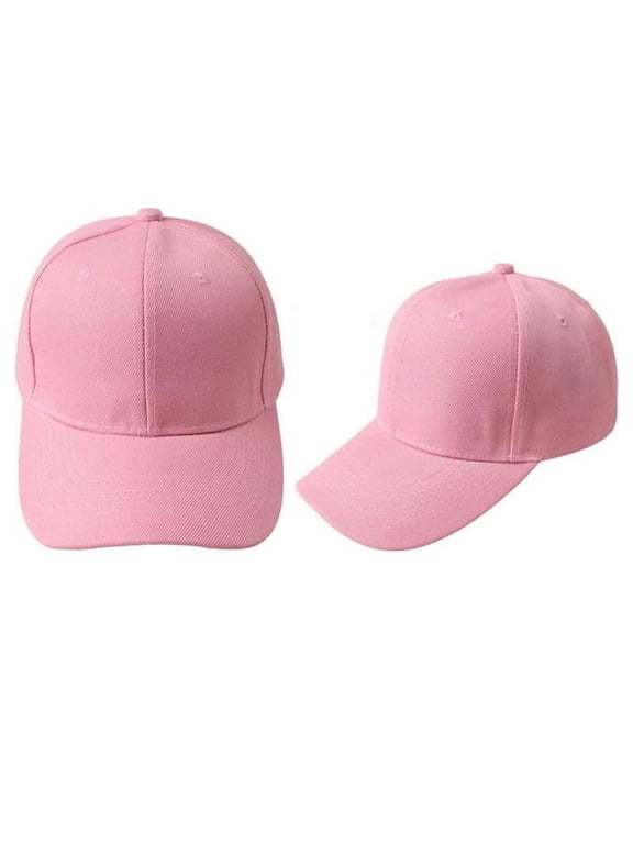 Pink Baseball Cap Adjustable Original Classic Low Profile Hat Unconstructed Plain Cap Men Women One Size