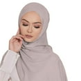 thumbnail image 1 of Discount Sale yuqude Silk Scarf Versatile Long Chiffon Hijab Lightweight Breathable Shawl for Muslim Ladies Khaki,One Size, 1 of 3