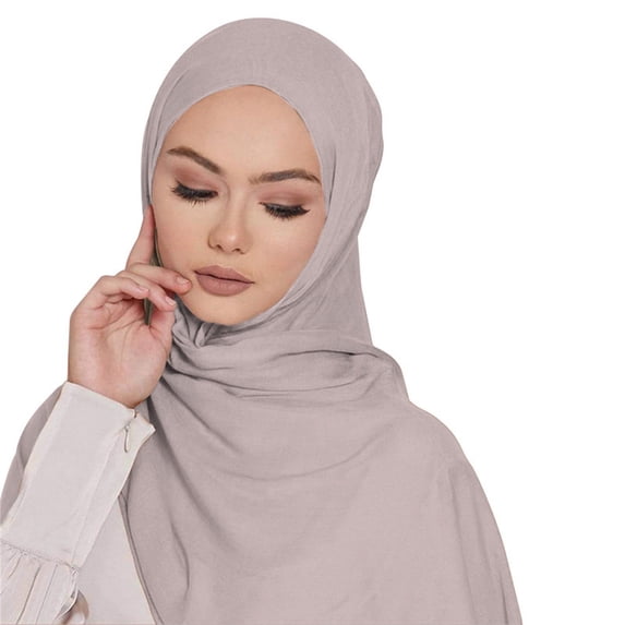 Discount Sale yuqude Silk Scarf Versatile Long Chiffon Hijab Lightweight Breathable Shawl for Muslim Ladies Khaki,One Size
