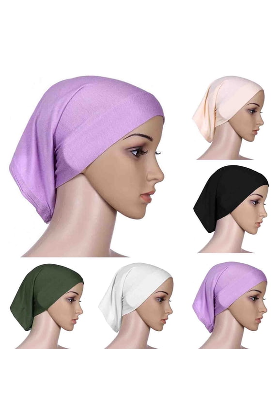 White Twisted India Hats Women Muslim Stretch Turban Hat Knot Chemo Cap for Cancer Pleated Headwear Beanie Twisted Head Wrap Hair Loss Hat One Size