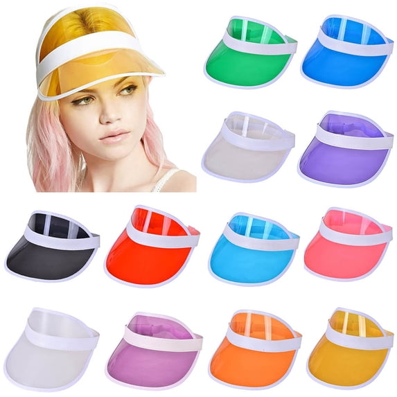 yuqude Yellow UPF50+ Sports Sun Visor Men Women Lightweight Stretchy Polyester Spandex Quick Dry Sweatband Wrinkle Resistant One Size