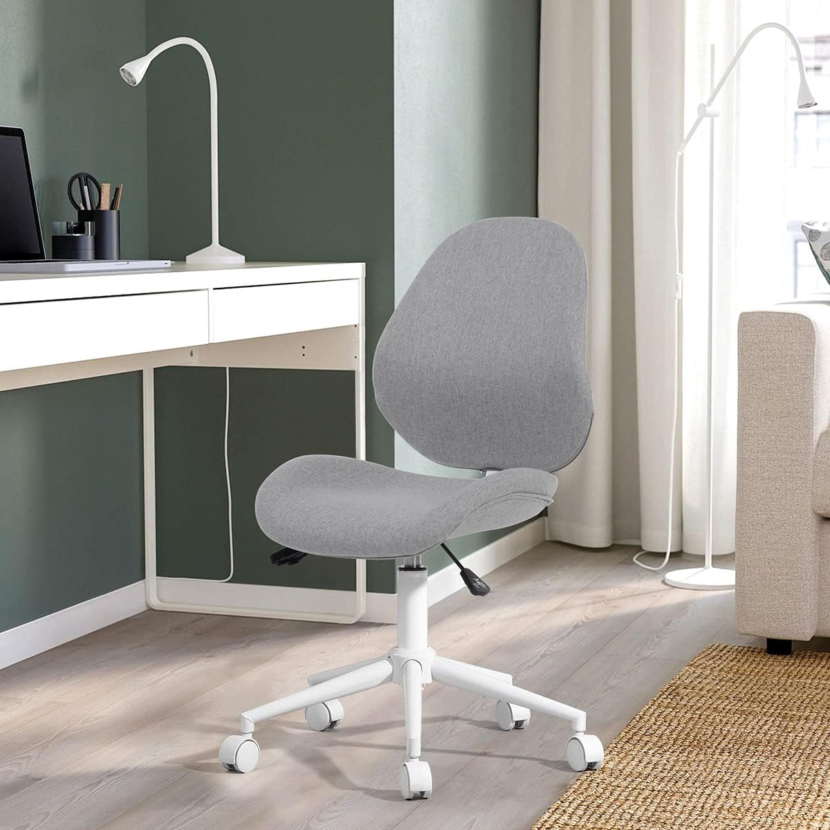 yurfcvgh Office Chair Rolling Ergonomic MidBack Adjustable Computer ...