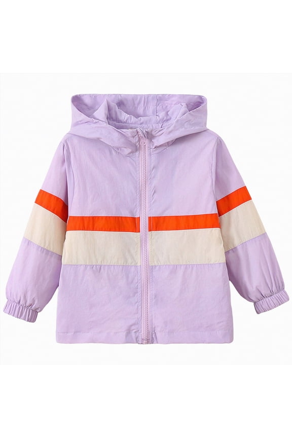 Boy Jacket Little and Big Boys Hooded Softshell Jacket, Lightweight(Purple,4-5 Years)