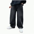 thumbnail image 1 of yuuuggc Boys Dress Pants Boys' Jeans, Slim Fit, Stretch Denim(Black,5-6 Years), 1 of 9